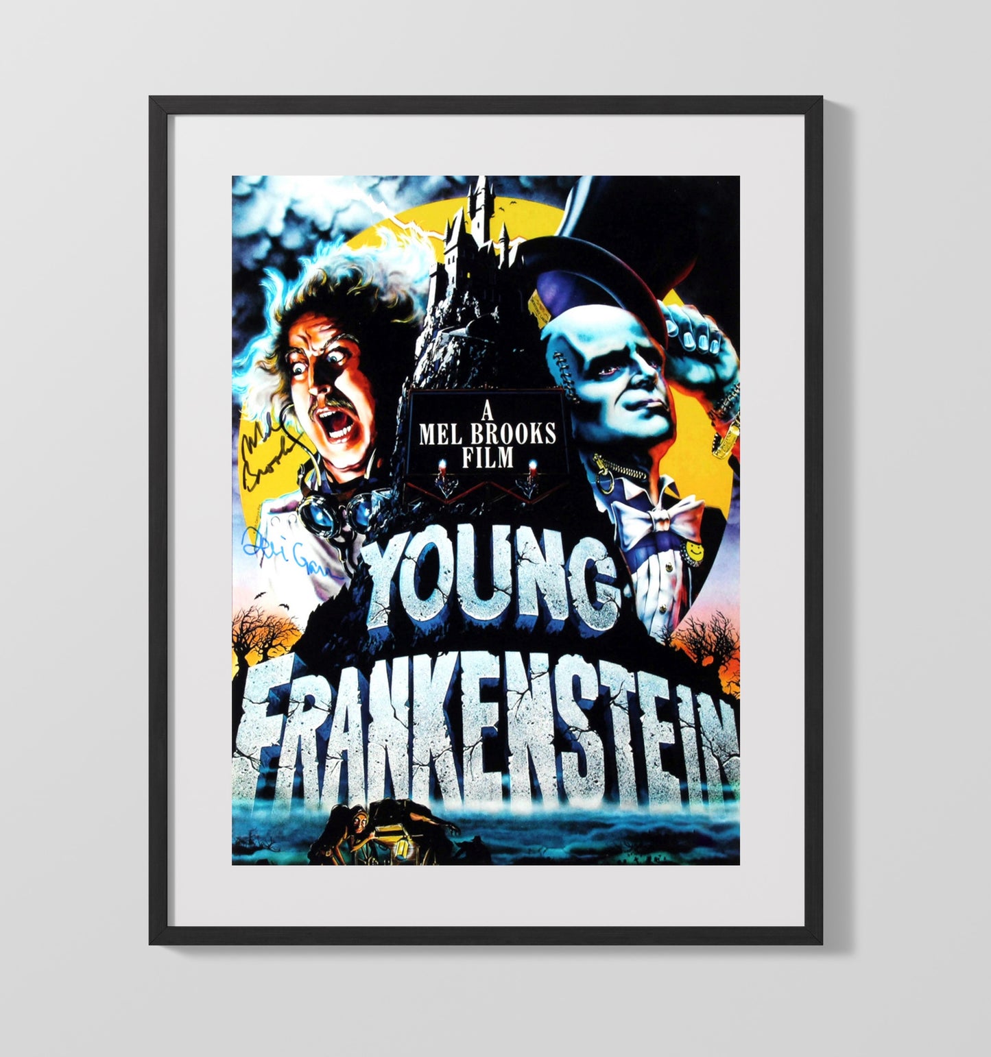 Young Frankenstein - Mel Brooks Teri Garr Mad Lab Comedy Chaos Vintage Movie Wall Art - 16x20 Gallery Frame movie decor