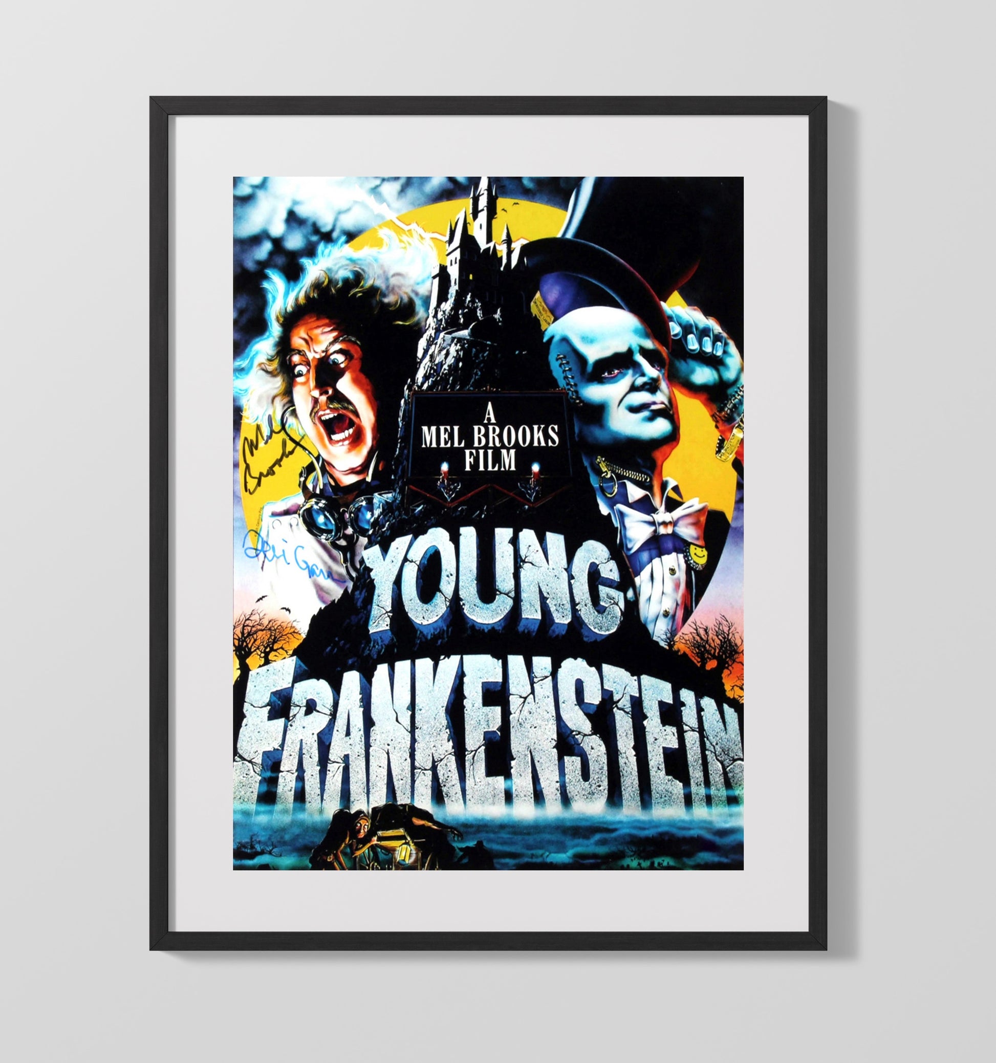 Young Frankenstein - Mel Brooks Teri Garr Mad Lab Comedy Chaos Vintage Movie Wall Art - 16x20 Gallery Frame movie decor