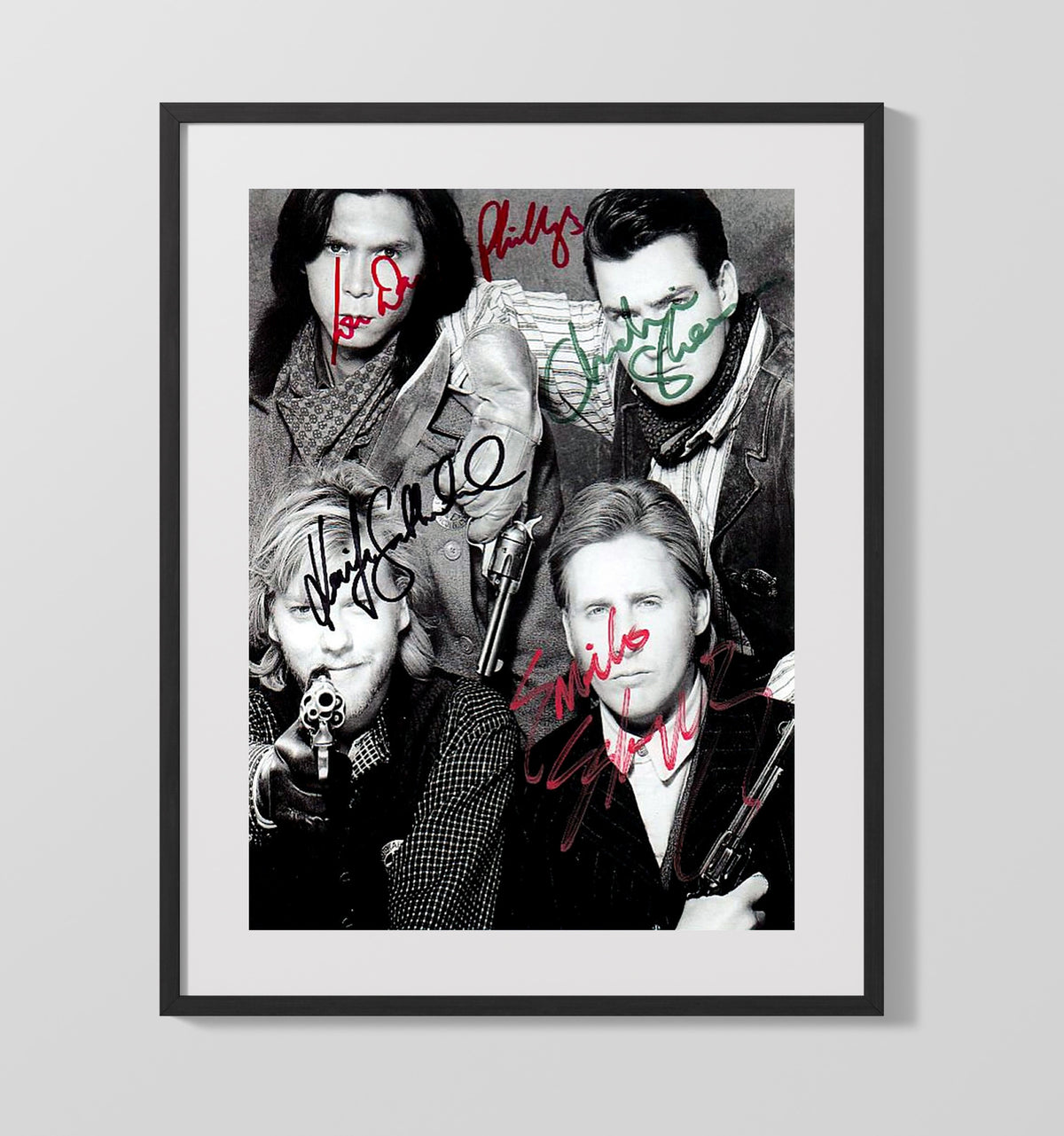 Young Guns Cast - Young Guns - Outlaw Squad in Style movie wall art 16x20 Gallery Frame