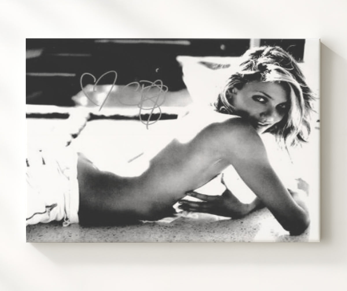 There's Something About Mary - Cameron Diaz - Mary Jensen - Hair gel reveal smile movie wall art 20x24 Canvas