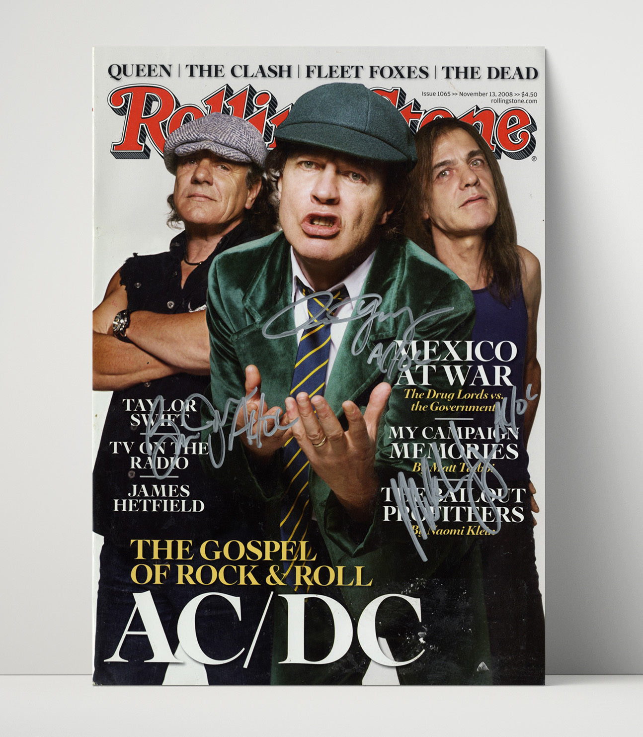 AC DC - Rolling Stone Gospel of Rock and Roll Cover 2008 Music Wall Art 16x20 Unframed Print wall art print – Music decor