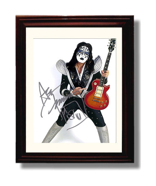 Ace Frehley - KISS Space Ace Costume Guitar Pose Music Wall Art 8x10 Beveled Frame wall art print – Music decor