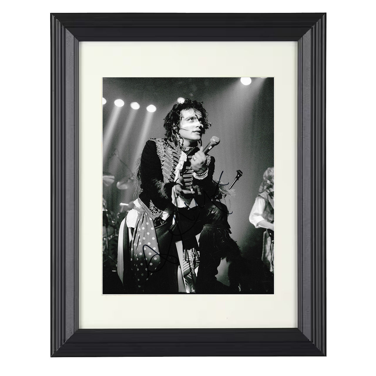 Adam Ant – Live Onstage Singing Image – 8x10 black beveled framed music wall art