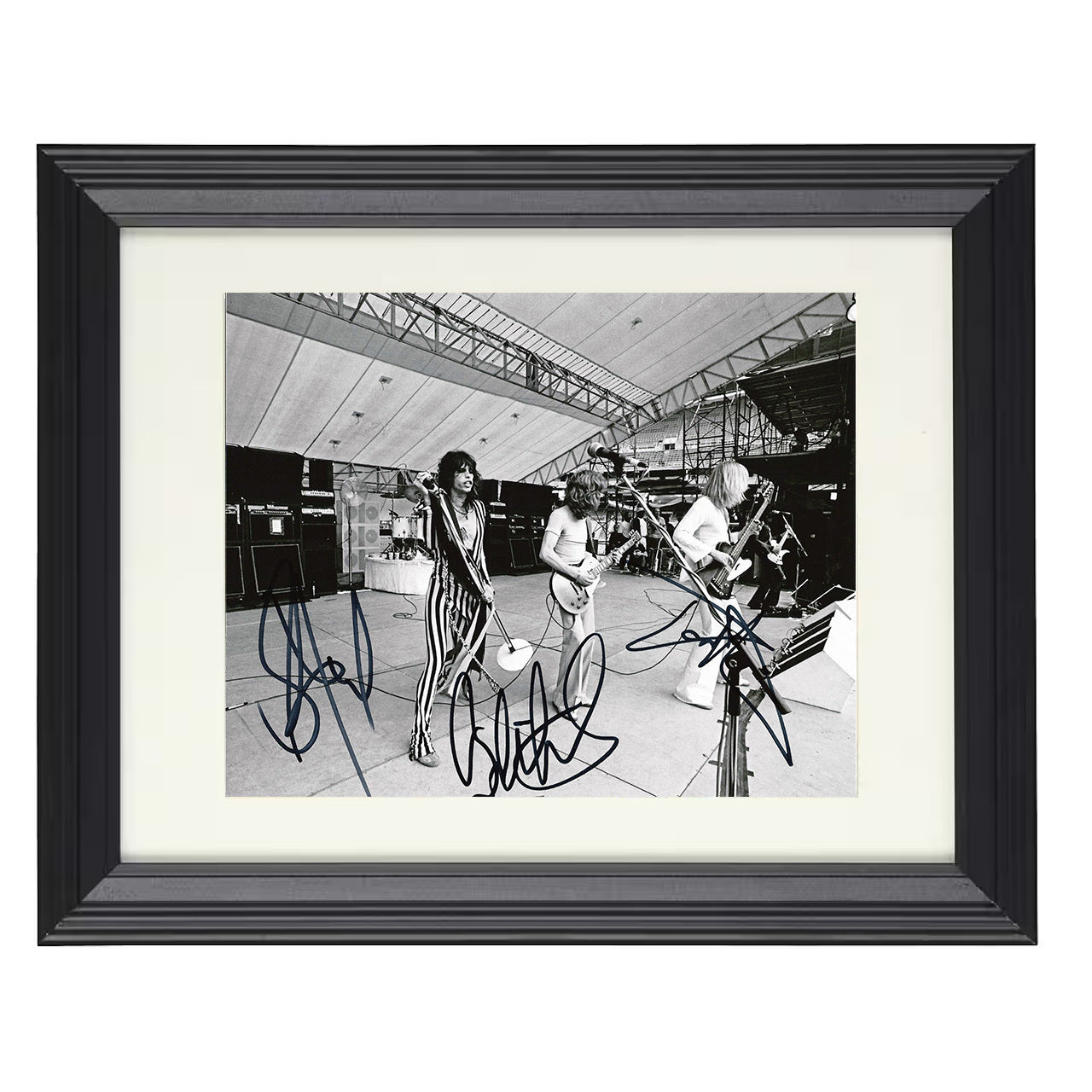 Aerosmith – Striped Stage Energy – 8x10 black beveled framed music wall art