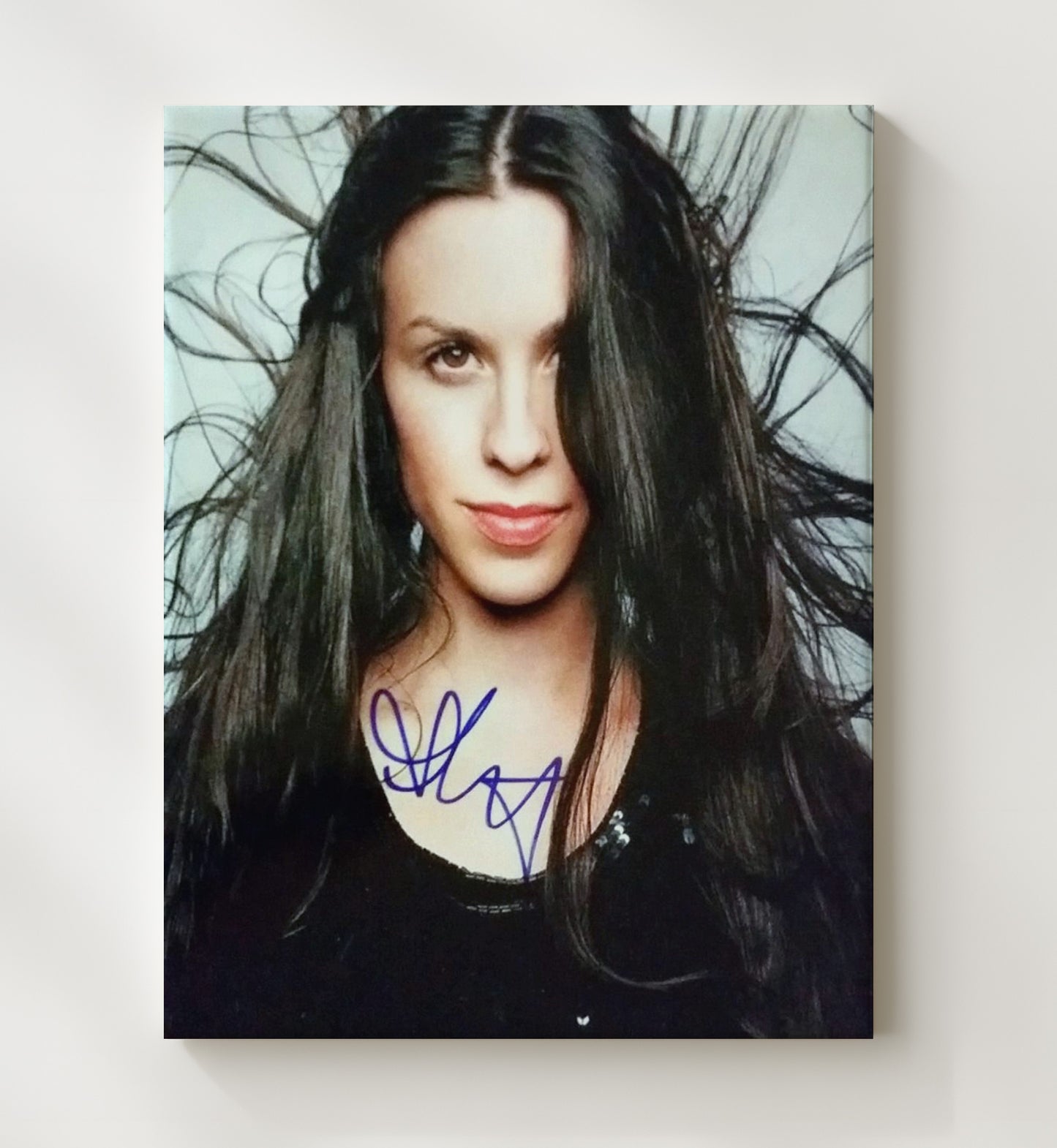 Alanis Morissette - Jagged Little Pill Era Studio Portrait - Vintage Music Wall Art - 20x24 Canvas music decor