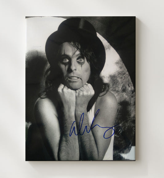 Alice Cooper - Shock Rock Makeup Photo Black-and-White 16x20 Gallery Frame vintage music wall art