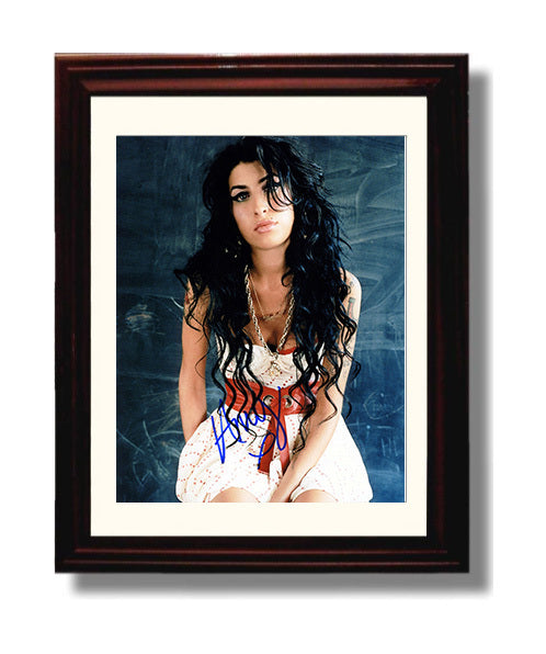 Amy Winehouse - Polka Dot Dress Portrait Music Wall Art 8x10 Beveled Frame wall art print – Music decor