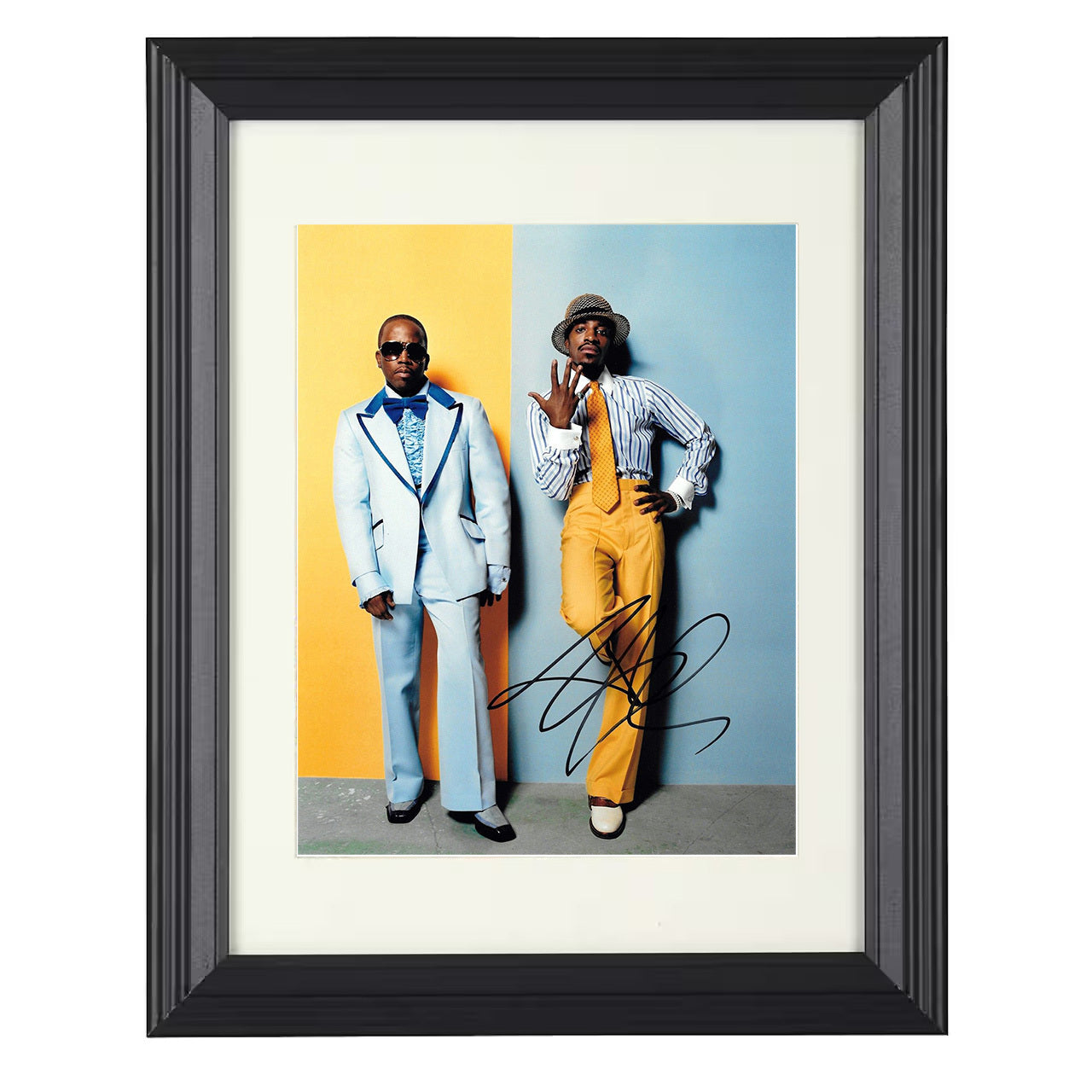 Andre 3000 – OutKast Fashion Image Editorial Pose – 8x10 black beveled framed music wall art