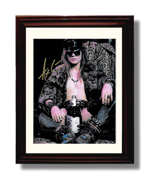 Axl Rose - Guns N Roses Leopard Coat Portrait Music Wall Art 8x10 Beveled Frame wall art print – Music decor