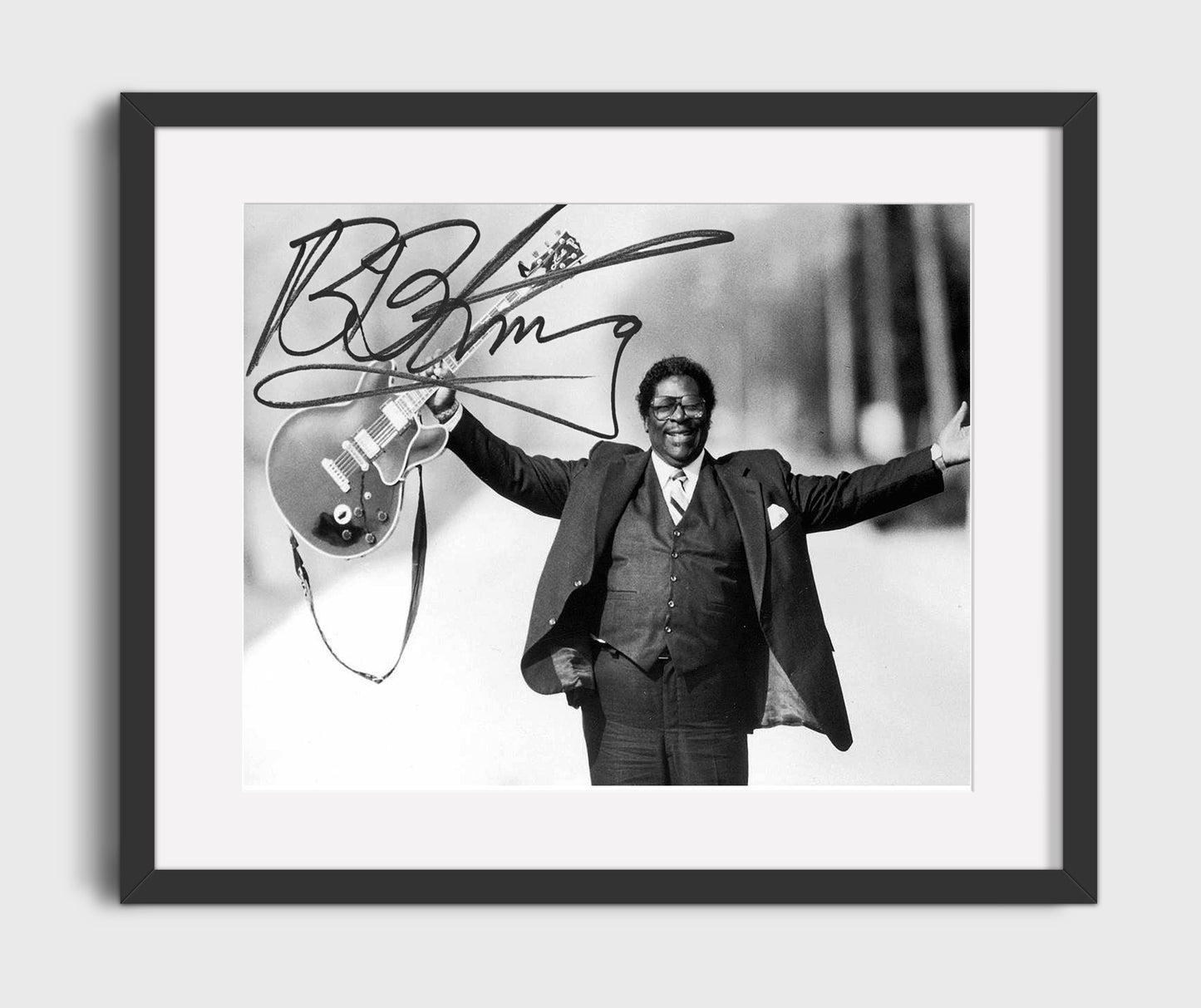 B.B. King - Lucilles Blues - Vintage Music Wall Art - 16x20 Gallery Frame music decor