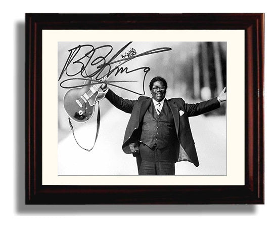 B.B. King - Lucilles Blues - Vintage Music Wall Art - 8x10 Beveled Frame music decor