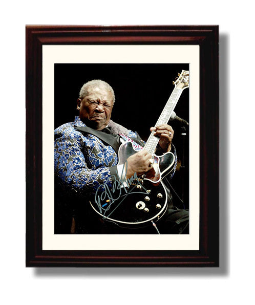 BB King - Lucilles Cry Music Wall Art 8x10 Beveled Frame wall art print – Music decor