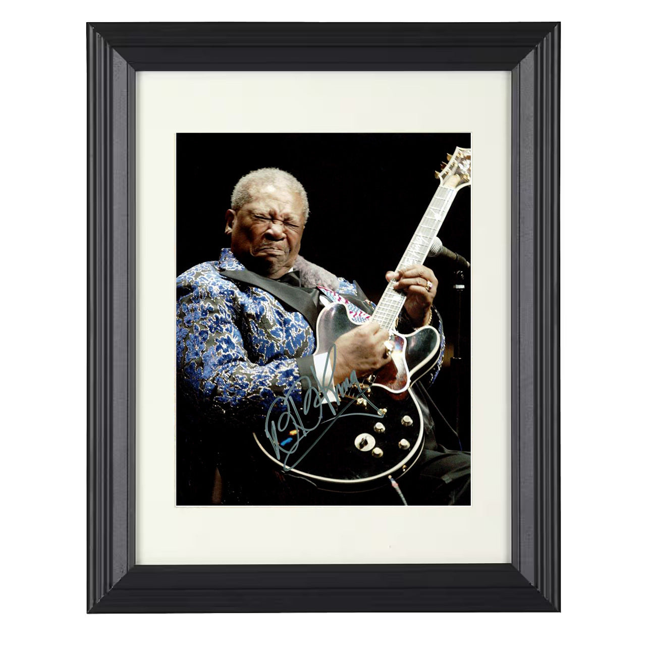 BB King – Lucilles Cry Image – 8x10 black beveled framed music wall art