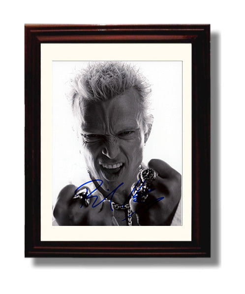 Billy Idol - Punk Rock Fist Pose Portrait Music Wall Art 8x10 Beveled Frame wall art print – Music decor