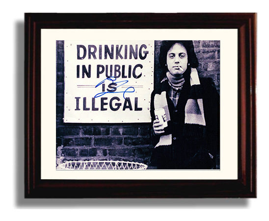Billy Joel - Drinking In Public Is Illegal - Vintage Music Wall Art - 8x10 Beveled Frame music decor