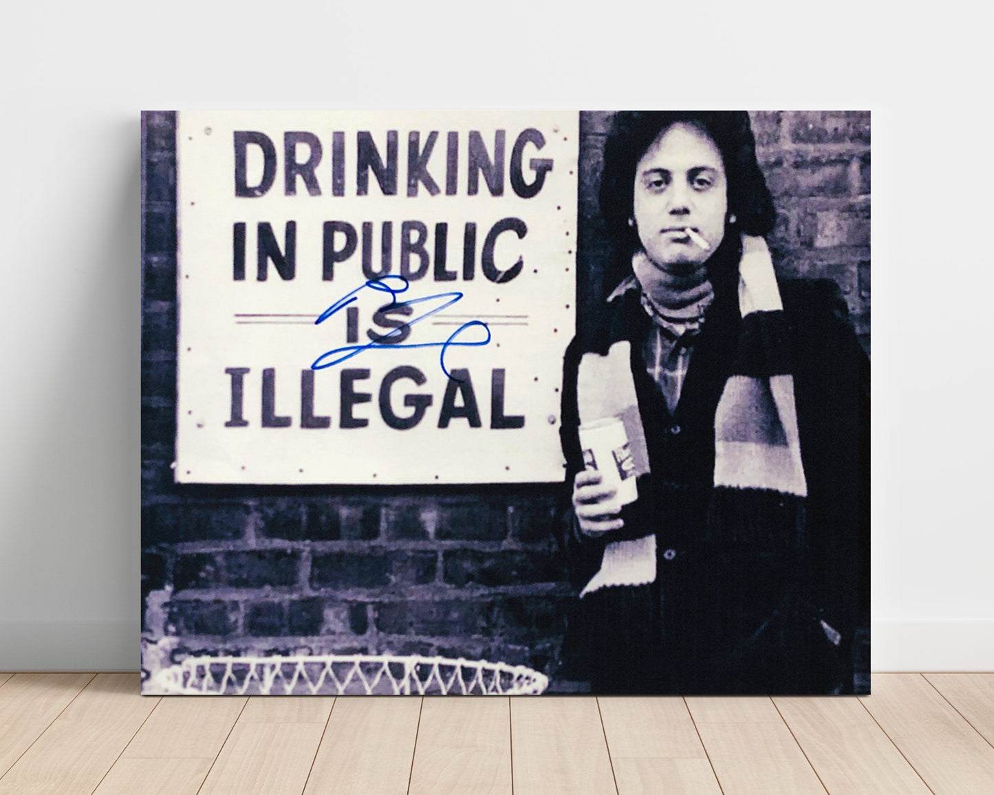 Billy Joel - Drinking In Public Is Illegal - Vintage Music Wall Art - 16x20 Unframed Print music decor