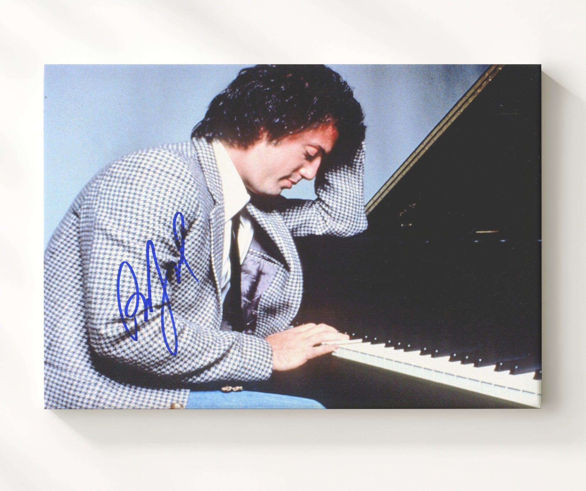 Billy Joel - Piano Performance Moment - Vintage Music Wall Art - 20x24 Canvas music decor