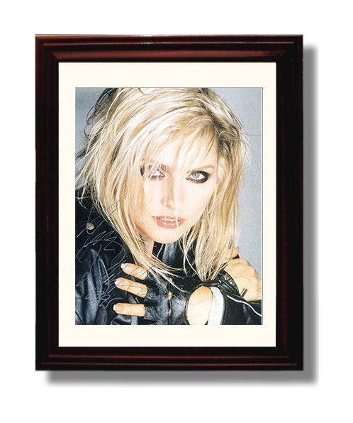 Blondie - Debbie Harry Glam Portrait with Leather Jacket Music Wall Art 8x10 Beveled Frame wall art print – Music decor