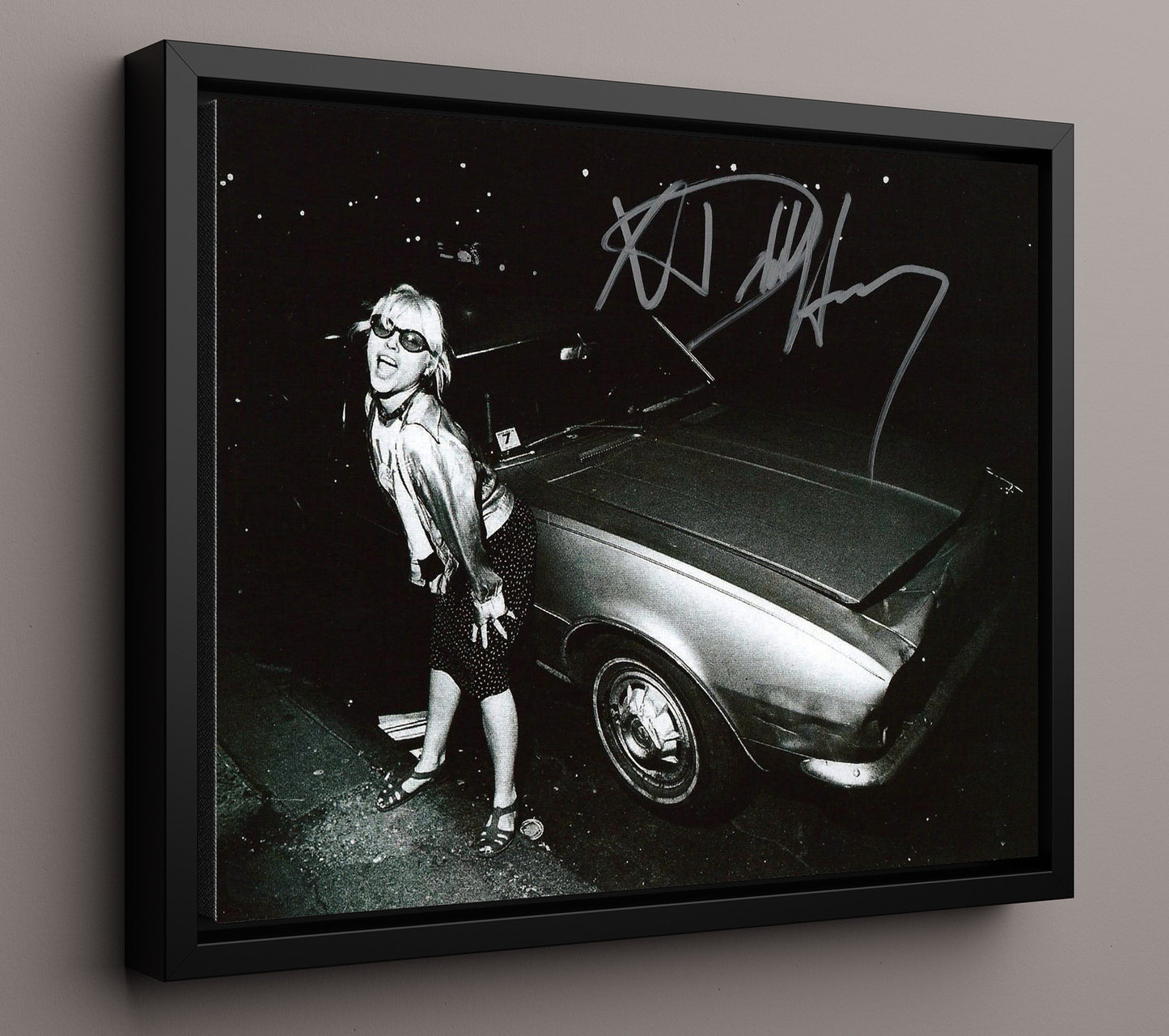 Blondie - Debbie Harry Heart of Glass - Vintage Music Wall Art - 16x20 Framed Canvas music decor
