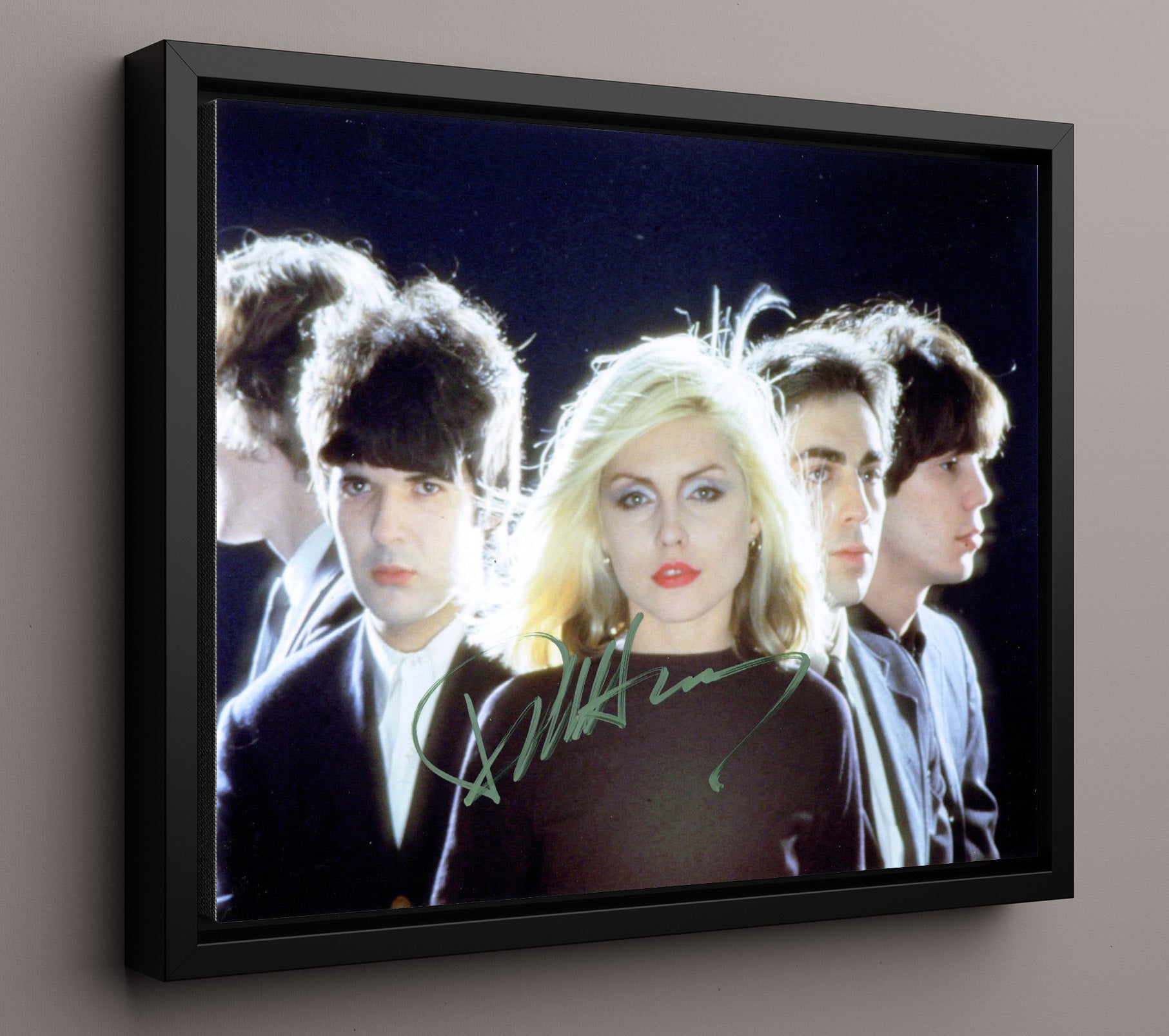 Blondie - Debbie Harry Punk Pop Icon - Vintage Music Wall Art - 16x20 Framed Canvas music decor