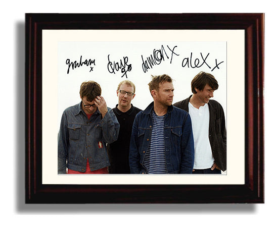 Blur - Damon Albarn Frontman Lineup - Vintage Music Wall Art - 8x10 Beveled Frame music decor
