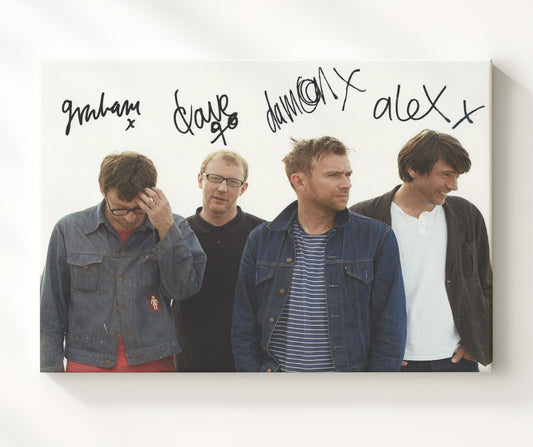 Blur - Damon Albarn Frontman Lineup 16x20 Gallery Frame vintage music wall art