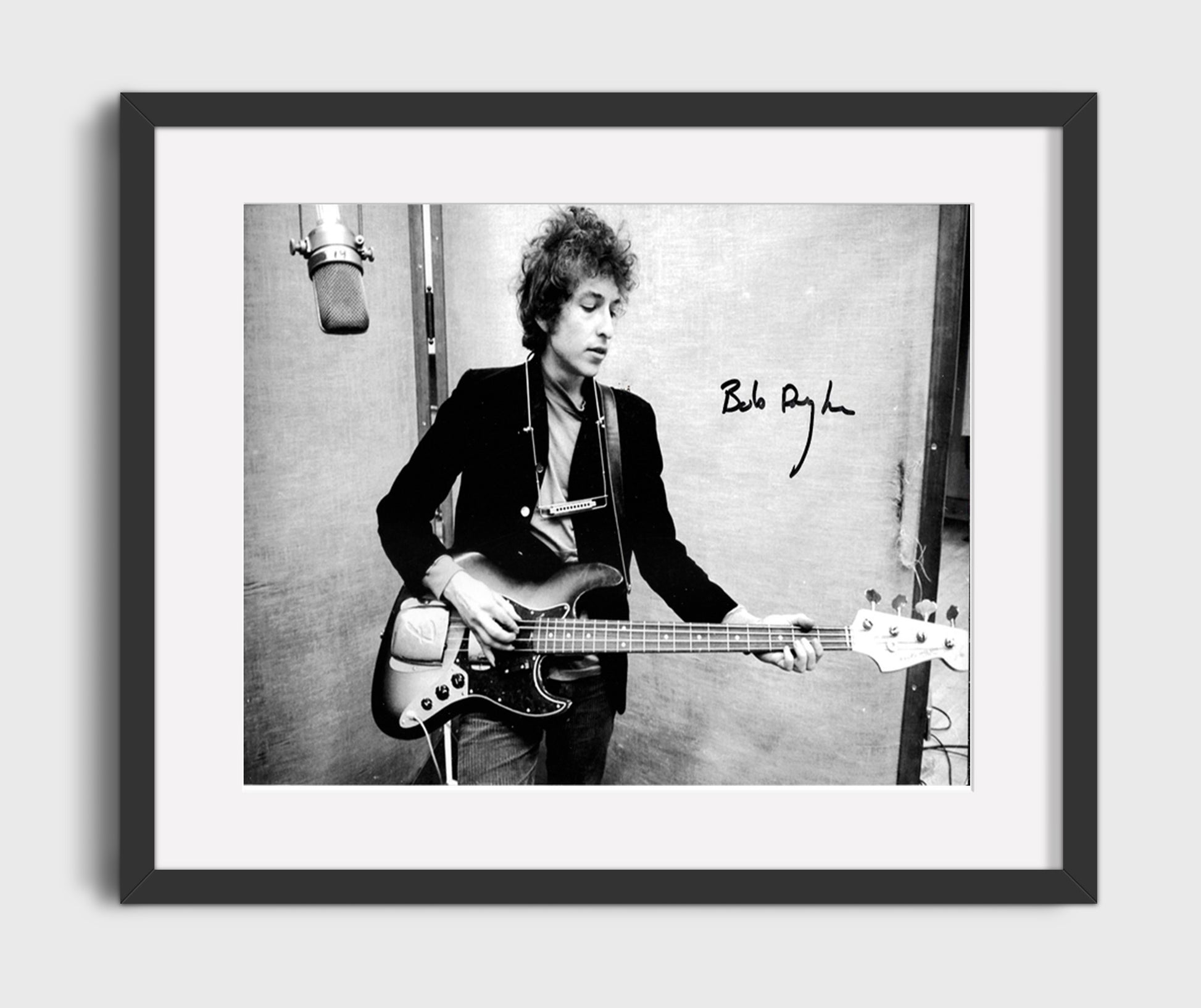 Bob Dylan - Early Acoustic Performance - Vintage Music Wall Art - 16x20 Gallery Frame music decor