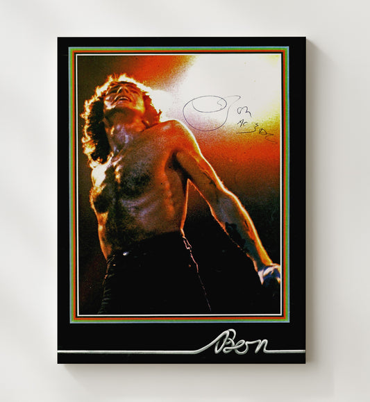 Bon Scott - Highway to Sweat 16x20 Gallery Frame vintage music wall art