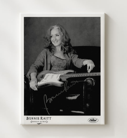 Bonnie Raitt - Souls Alike Guitar Photo 16x20 Gallery Frame vintage music wall art