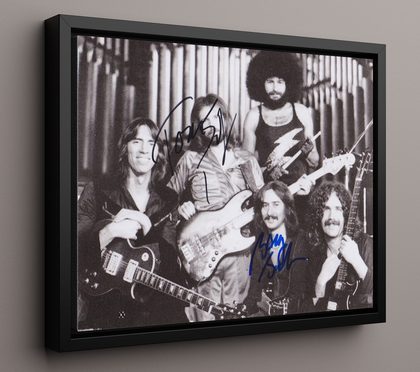 Boston - Classic Rock Lineup - Vintage Music Wall Art - 16x20 Framed Canvas music decor