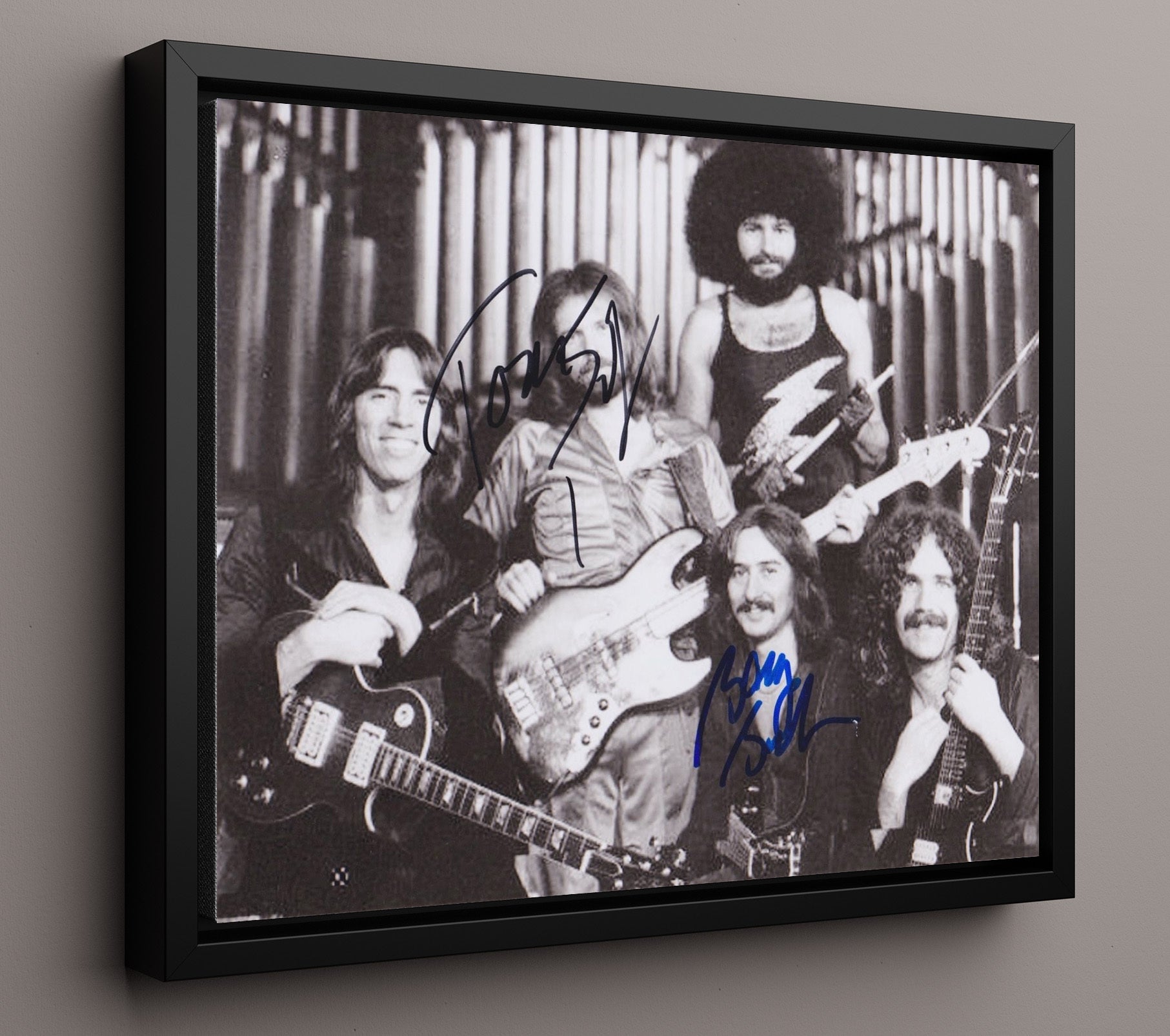 Boston - Classic Rock Lineup - Vintage Music Wall Art - 16x20 Framed Canvas music decor