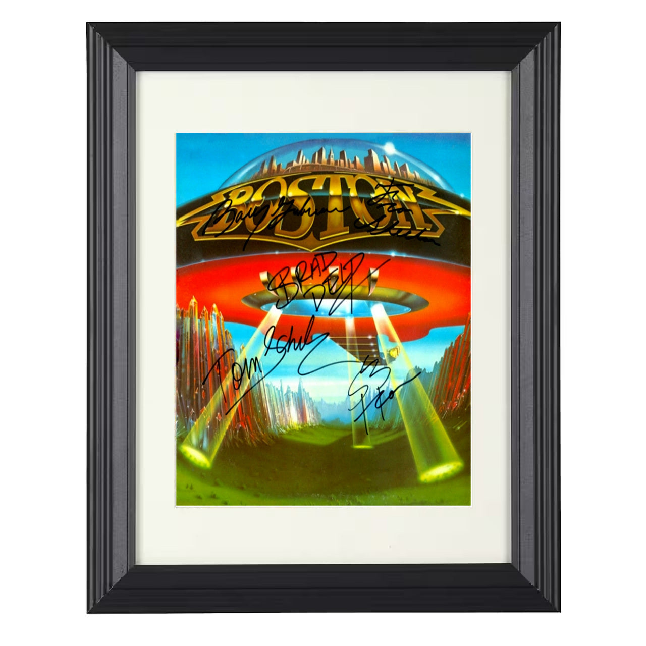 Boston – Dont Look Back Album Artwork – 8x10 black beveled framed music wall art