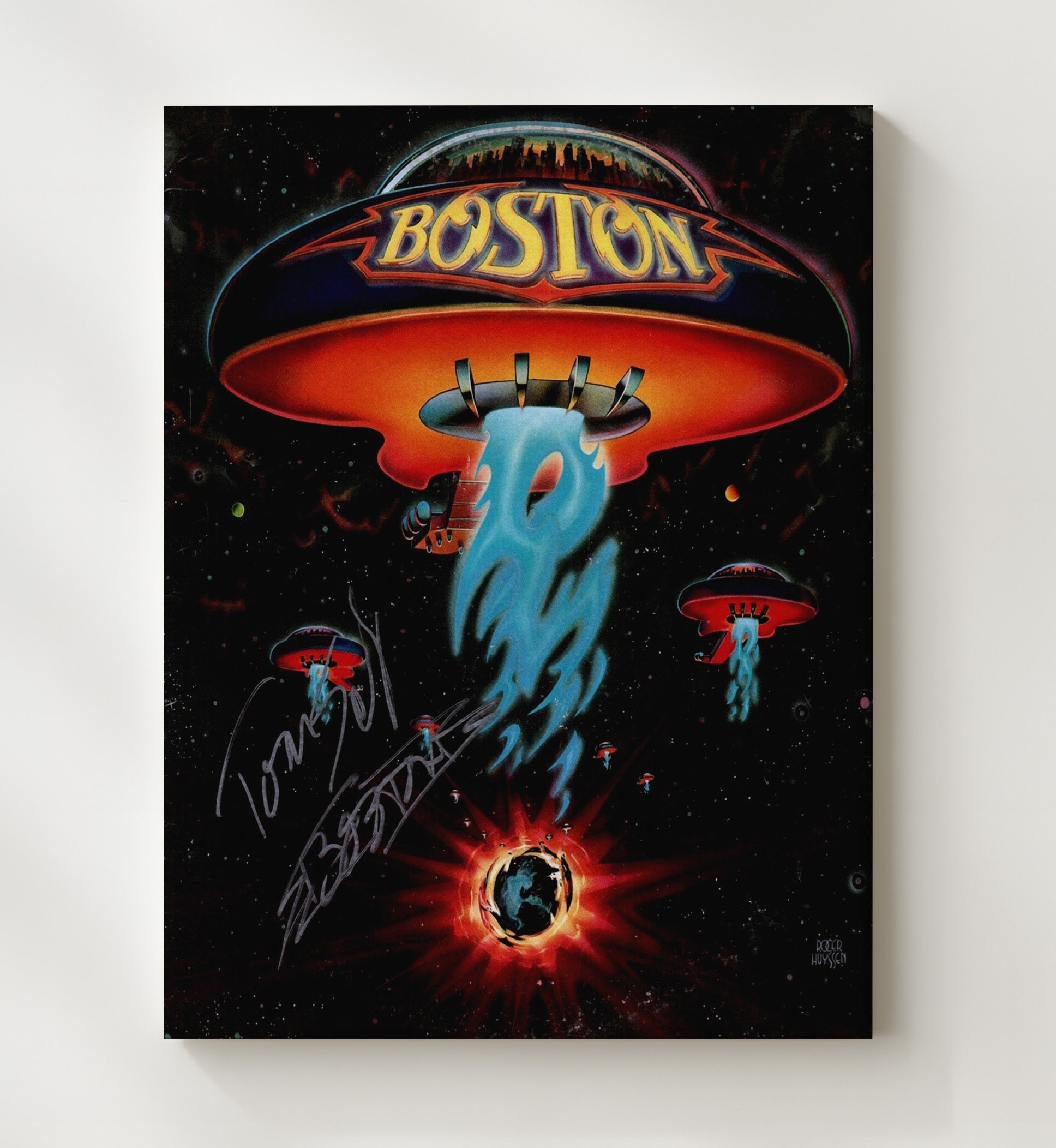 Boston - Spaceships and Power Chords Music Wall Art 20x24 Canvas wall art print – Music decor