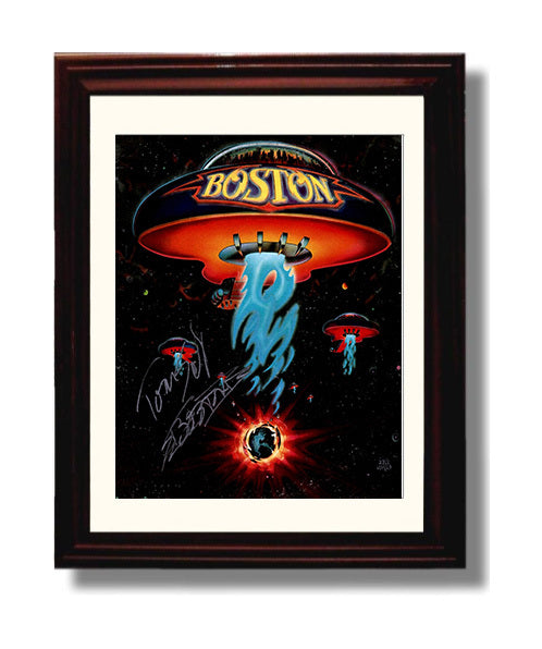 Boston - Spaceships and Power Chords - Vintage Music Wall Art - 8x10 Beveled Frame music decor