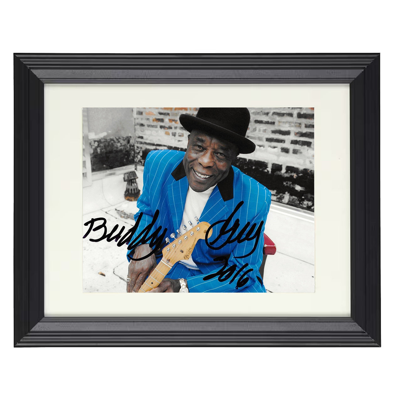 Buddy Guy – Chicago Blues Guitar – 8x10 black beveled framed music wall art