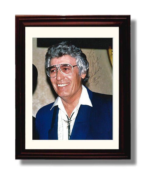 Carl Perkins - Rockabilly Guitar Portrait with Glasses Music Wall Art 8x10 Beveled Frame wall art print – Music decor