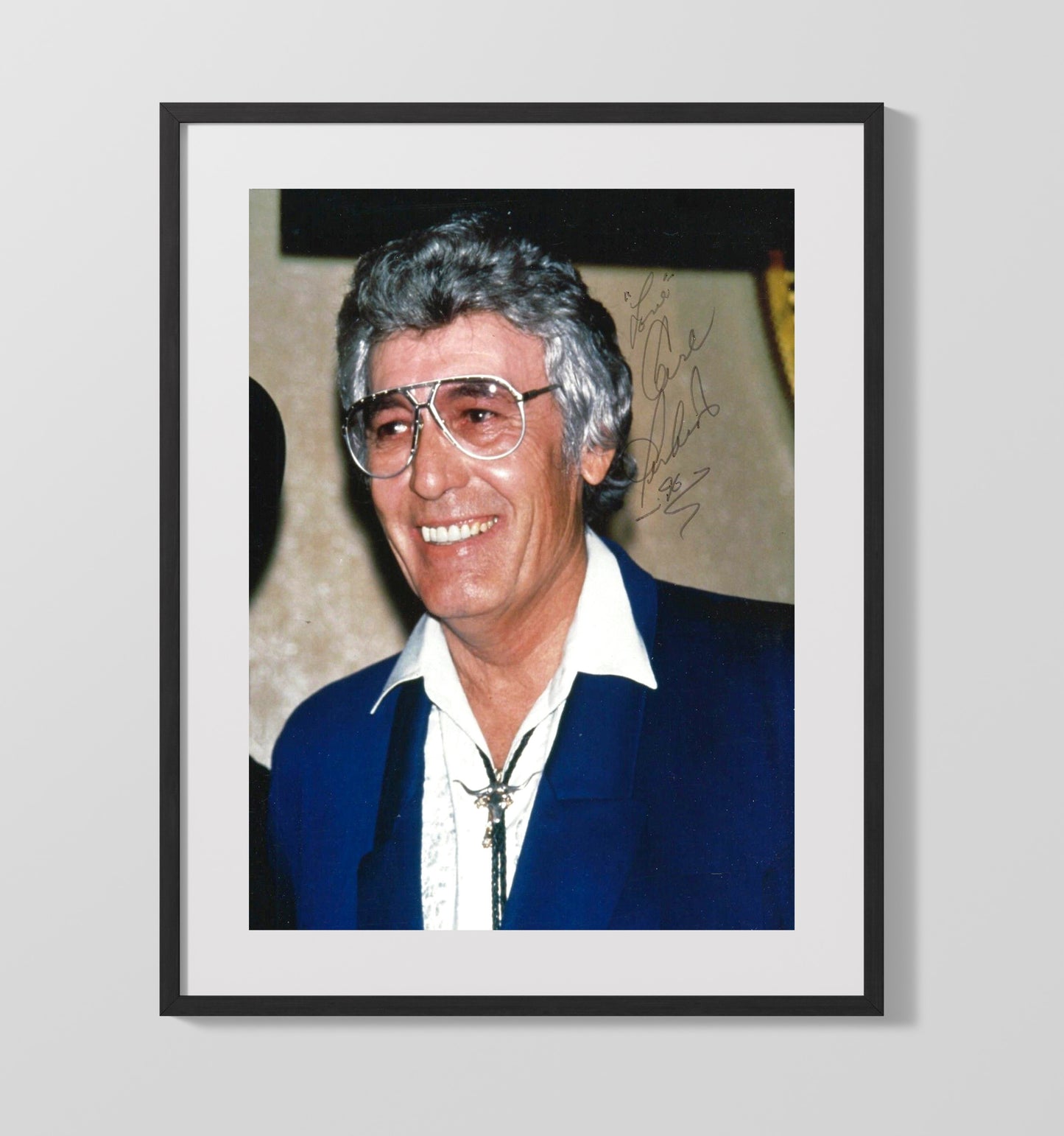 Carl Perkins - Rockabilly Guitar Portrait With Glasses - Vintage Music Wall Art - 16x20 Gallery Frame music decor
