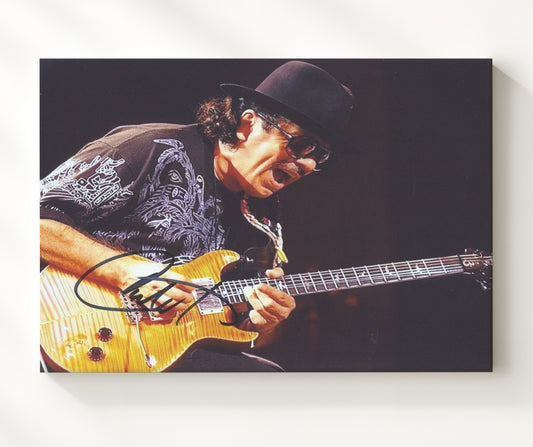 Carlos Santana - Fiery Guitar Solo 16x20 Gallery Frame vintage music wall art