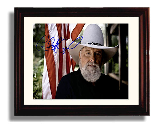 Charlie Daniels - Southern Fiddle Spirit - Vintage Music Wall Art - 8x10 Beveled Frame music decor