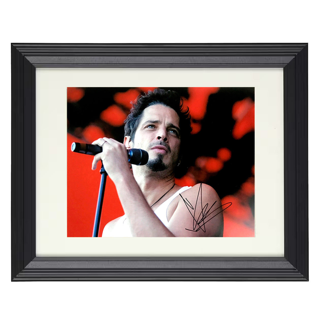 Chris Cornell – Grunge Legacy – 8x10 black beveled framed music wall art