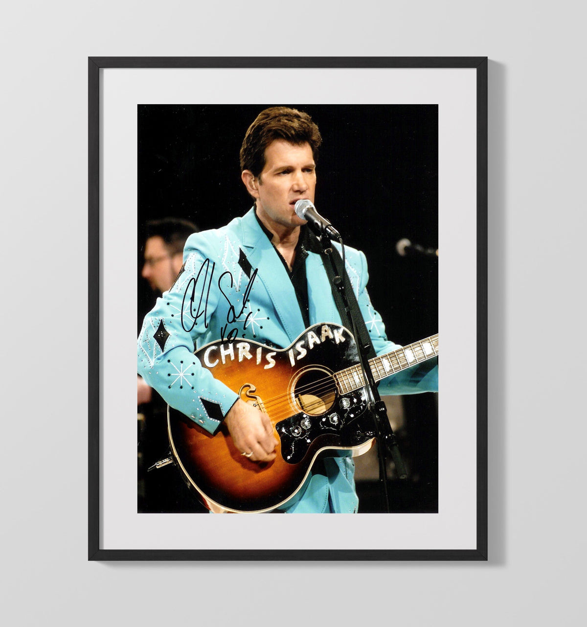 Chris Isaak - Live Performance With Acoustic Guitar 8x10 Framed Canvas vintage music wall art