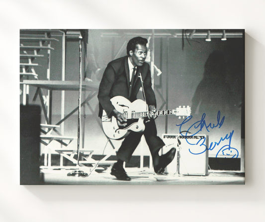 Chuck Berry - Dancing and Strumming 16x20 Gallery Frame vintage music wall art
