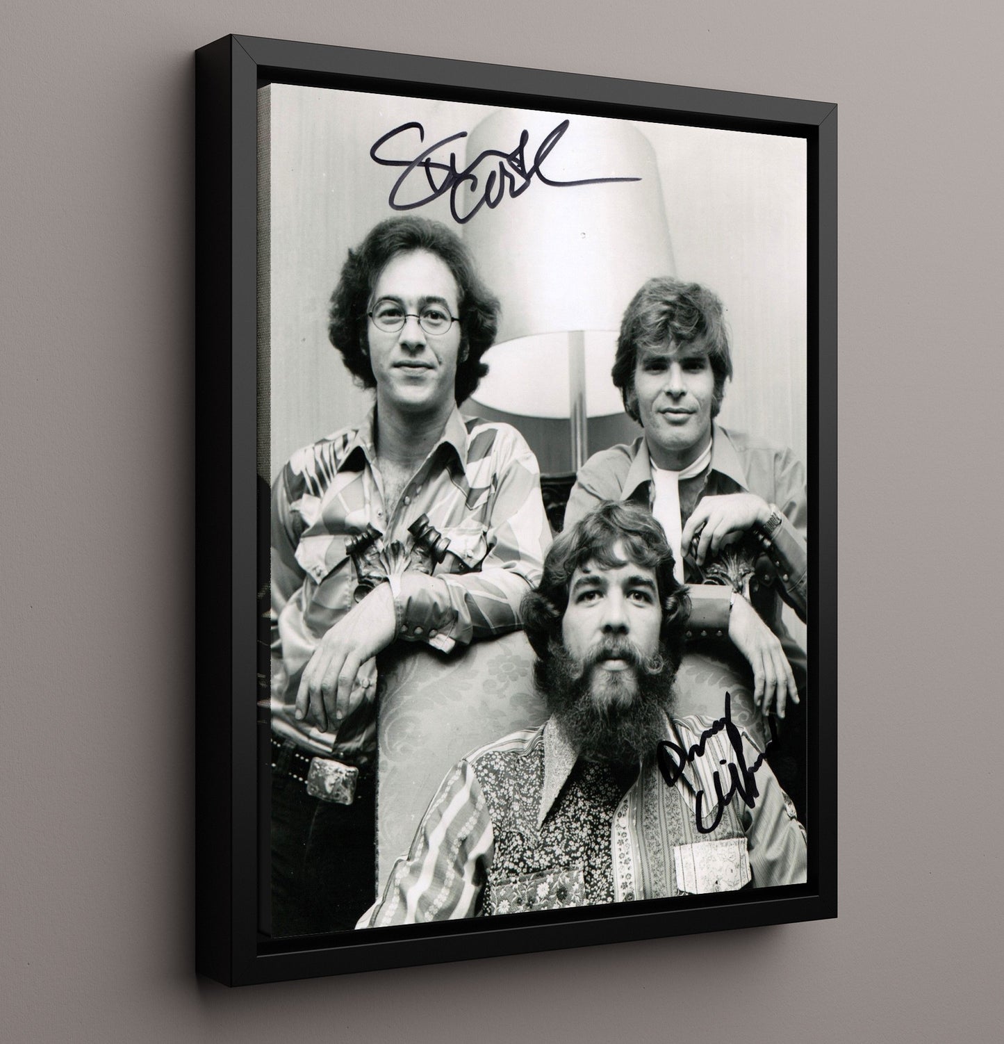Creedence Clearwater Revival - Rhythm Section Relaxed Music Wall Art 16x20 Framed Canvas wall art print – Music decor