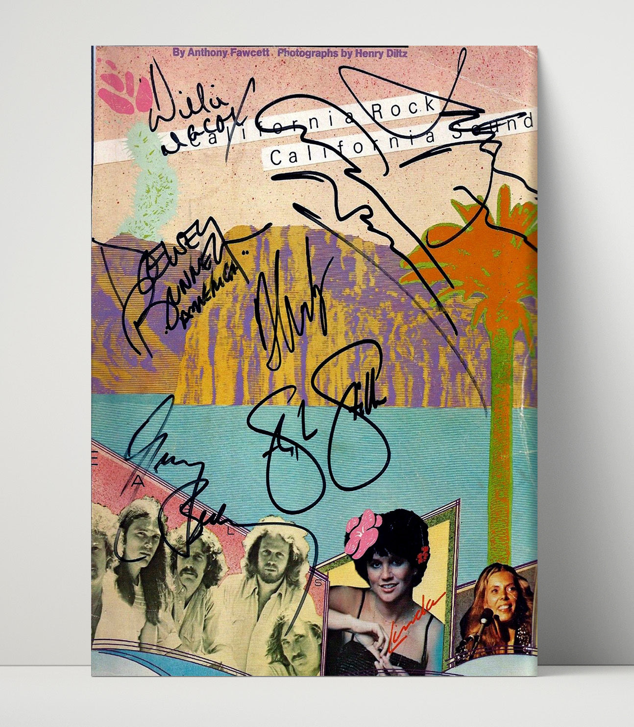 Crosby Stills Nash and Young - California Sound Collective Music Wall Art 16x20 Unframed Print wall art print – Music decor