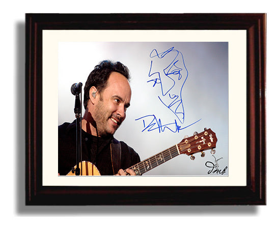 Dave Matthews - Crash Into Me Acoustic - Vintage Music Wall Art - 8x10 Beveled Frame music decor