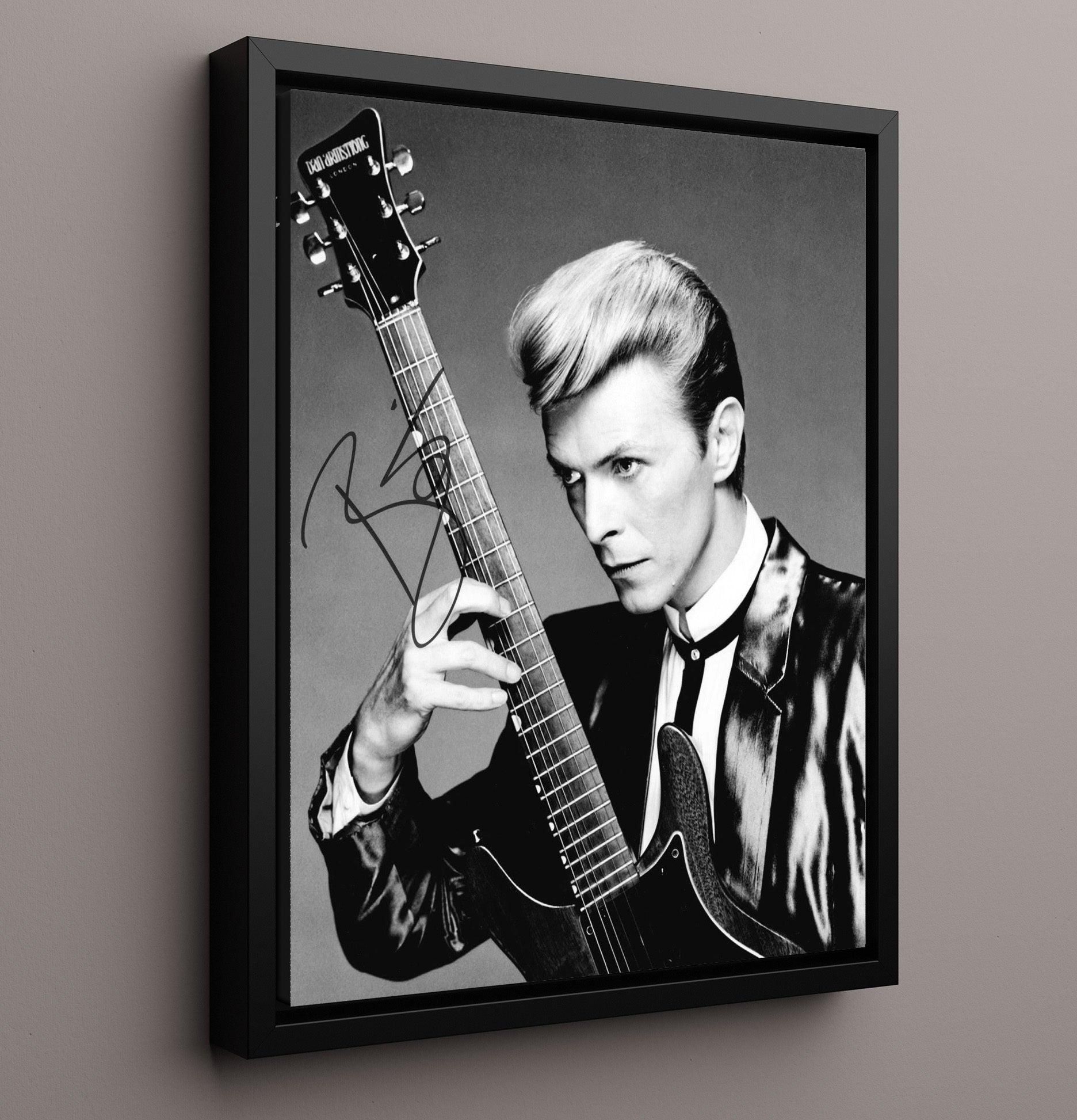 David Bowie - Serious Moonlight Gaze Music Wall Art 16x20 Framed Canvas wall art print – Music decor