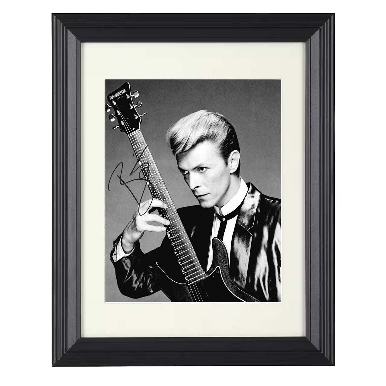 David Bowie – Serious Moonlight Gaze Image – 8x10 black beveled framed music wall art
