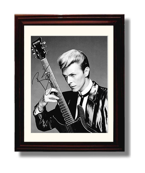 David Bowie - Serious Moonlight Gaze Music Wall Art 8x10 Beveled Frame wall art print – Music decor