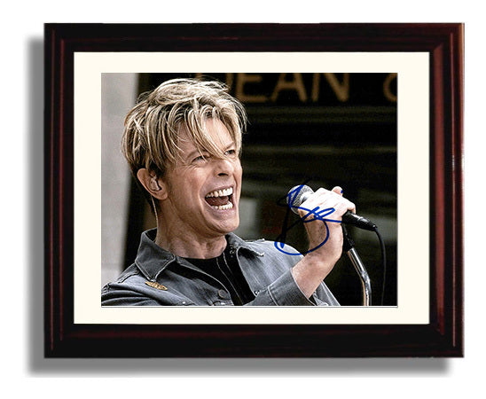 David Bowie - Starman Stage Presence - Vintage Music Wall Art - 8x10 Beveled Frame music decor