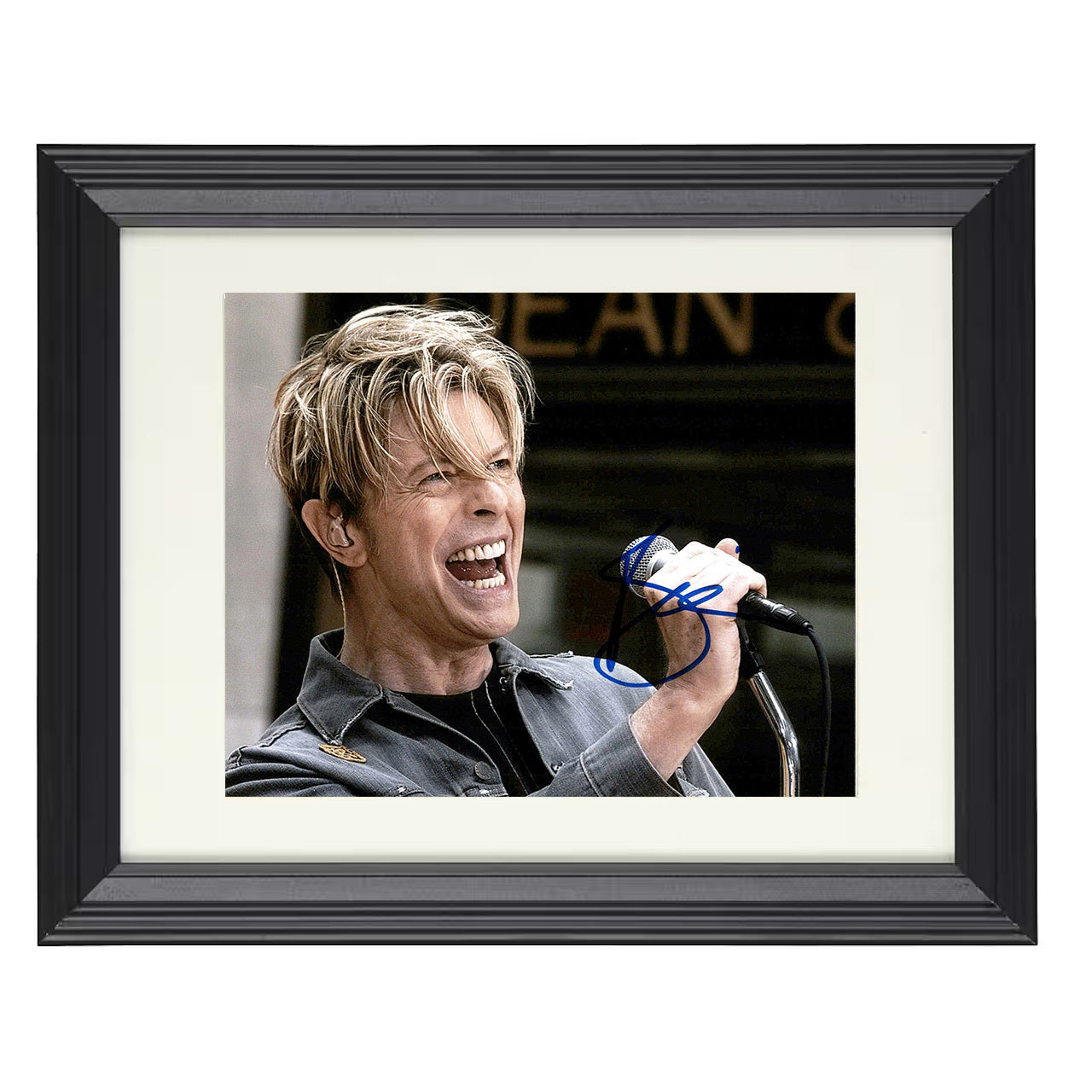 David Bowie – Starman Stage Presence – 8x10 black beveled framed music wall art